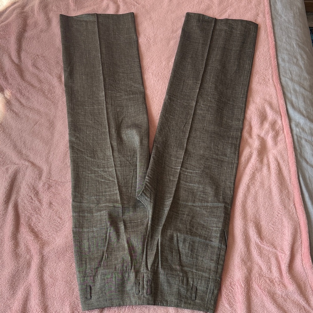 H&M Wide-Leg Dress Pants in Mid Gray